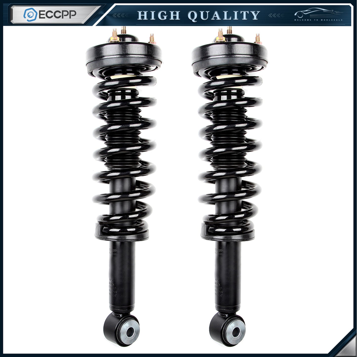 2.5" Front Leveling Lift Kit & Front Complete Struts For 2009-2013 Ford F150 4WD