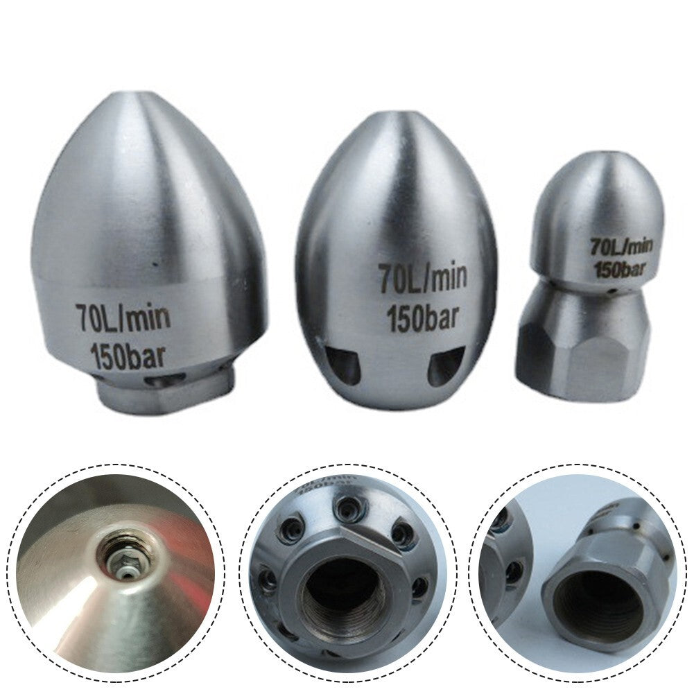 G1/2inch Pressure-Drain Jetter Hose Nozzle Flusher Pipe Nozzles For Heavy Dirty