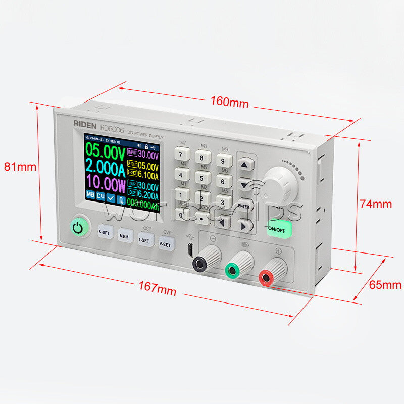 RD6012 60V Digital Control DC Adjustable Voltage USB WiFi Step-down Power Supply