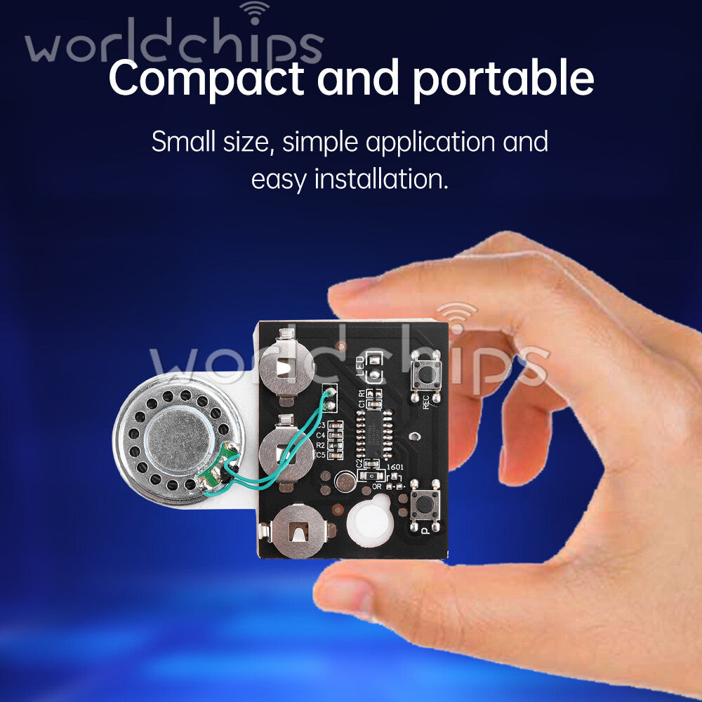 130PCS 30s Greeting Card Recordable Voice Chip Music Box Sound Module + Battery