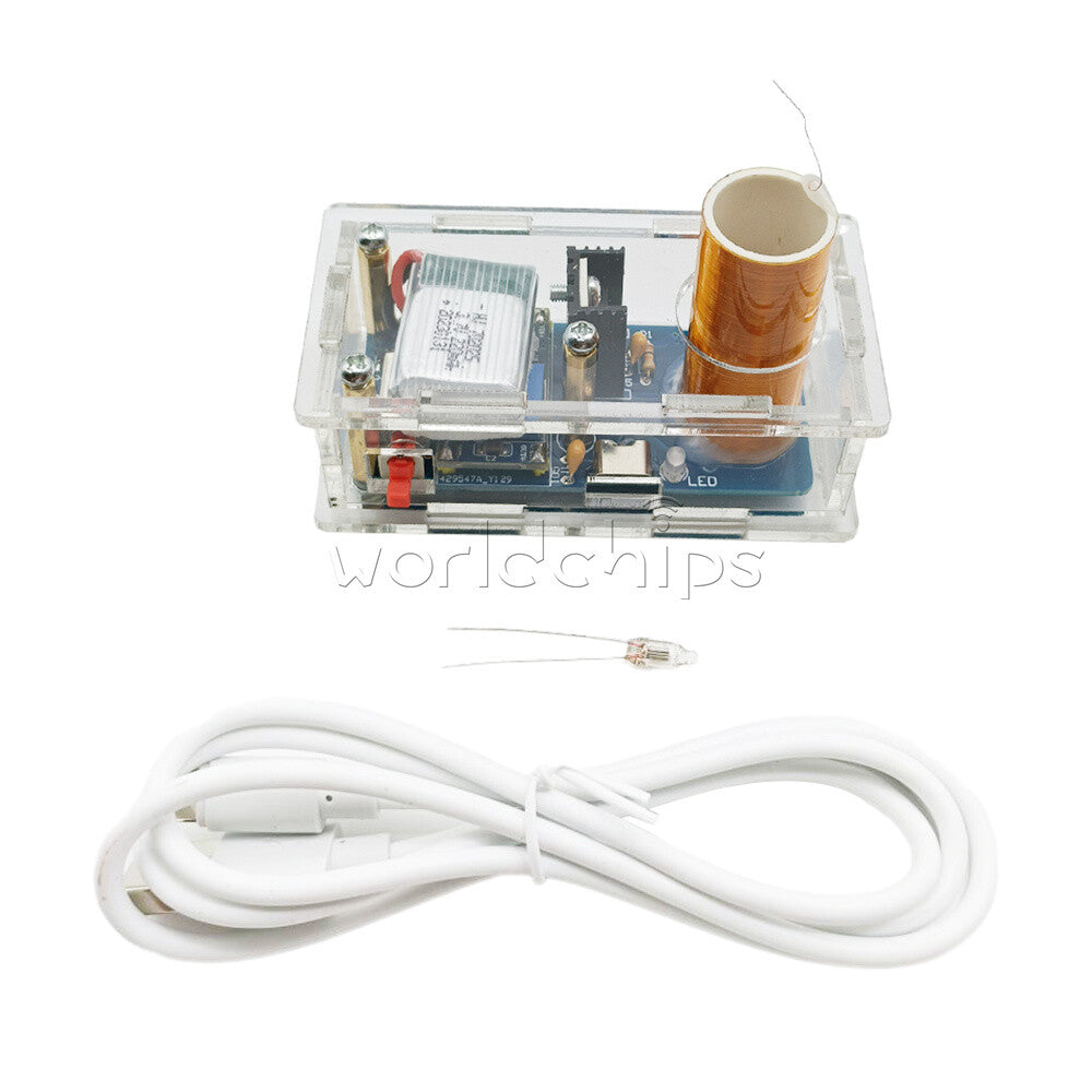 DIY Rechargeable Micro Tesla Coil Detector Electronic Anti Interference Tester