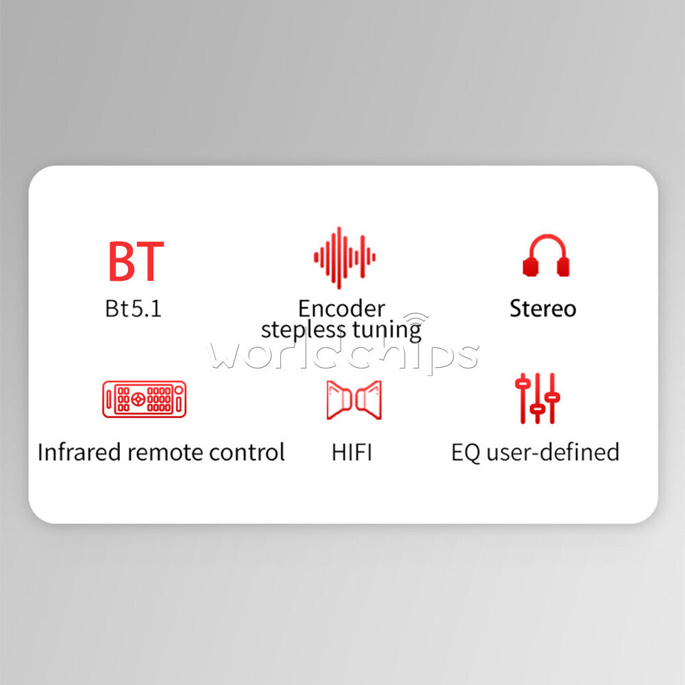 50W*2 Stereo Bluetooth HI-FI Digital Amplifier Board TPA3116 With Remote Control