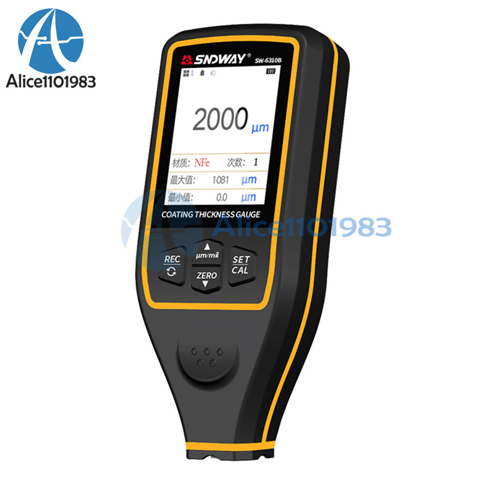 Digital Handheld Coating Paint Thickness Gauge Tester Meter SNDWAY SW-6310A/B