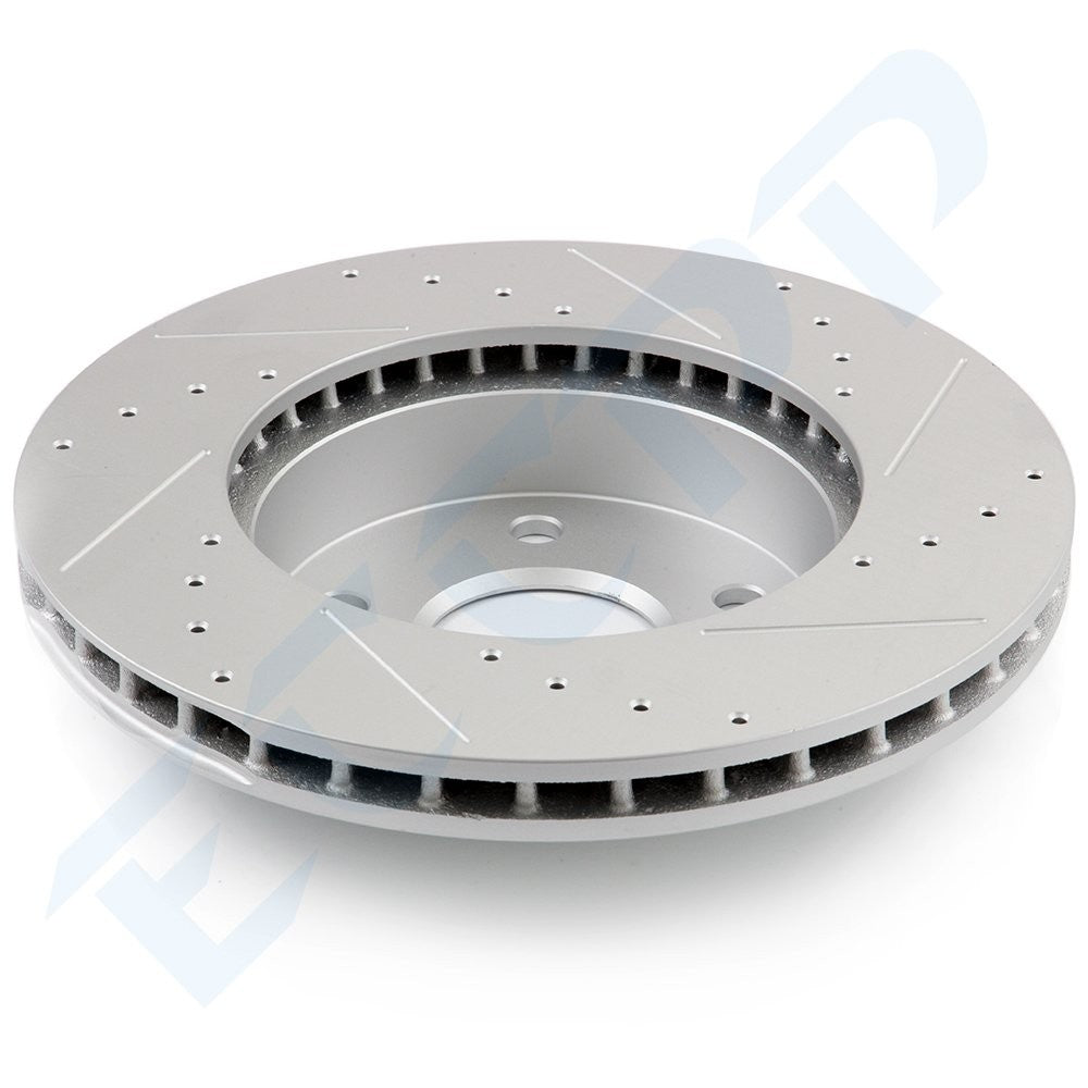5-Lug Front Rear Brake Rotors for 1999-2004 Jeep Grand Cherokee Drilled Slotted