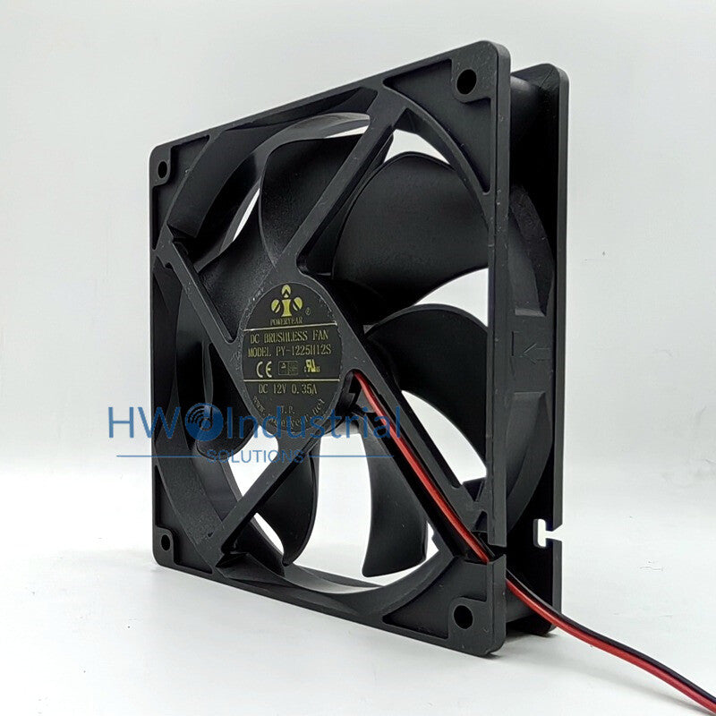 1PC PY-1225H12S 12V 0.35A 12CM Refrigerator Cooling Fan Size 120*120*25mm