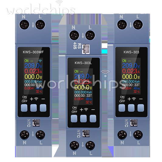 0.96" TFT 8-in-1 2-Phase AC Meter Voltage Current Power Meter AC 85~290V 0~40A