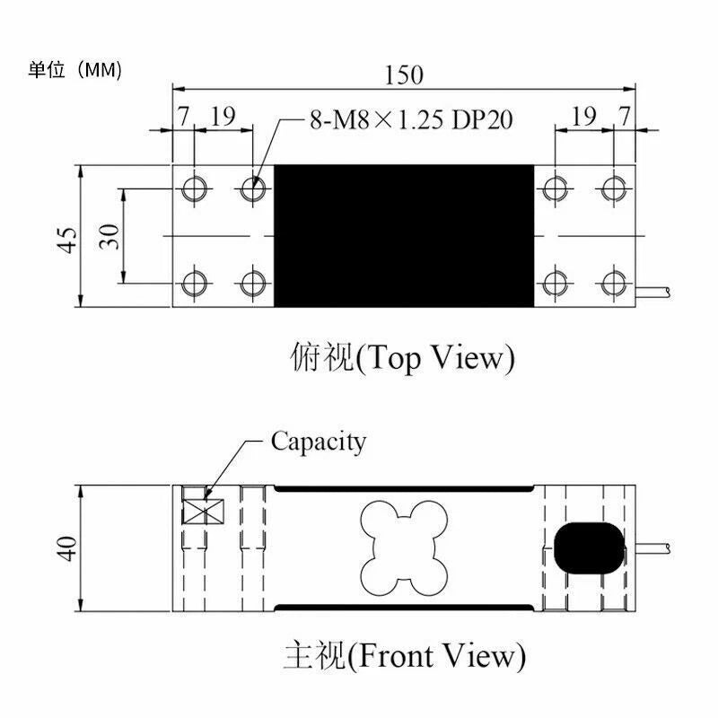 60KG-800KG MAVIN load cell module high precision NA4 foot cubic hole sensor
