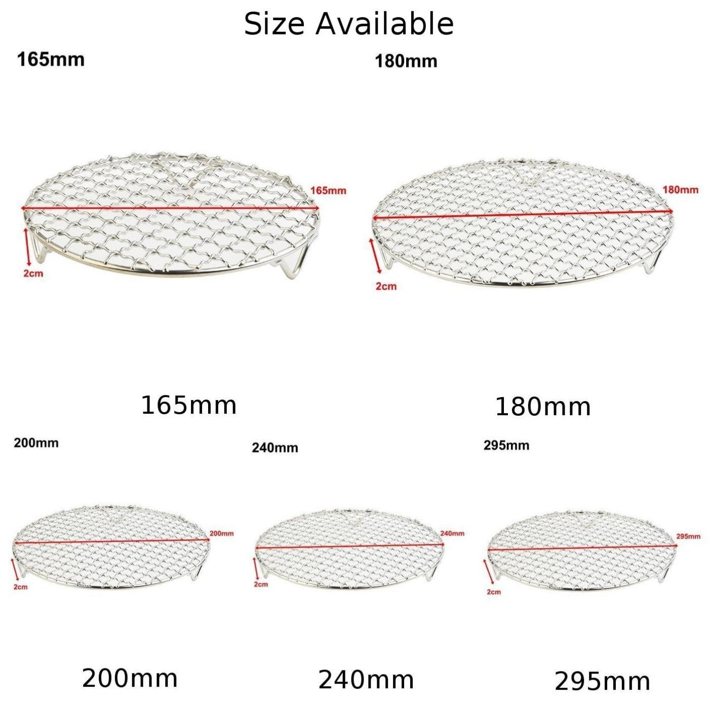 Round Stainless Steel Steamer Rack - Cooling Rack For Baking, Cooking, Steaming