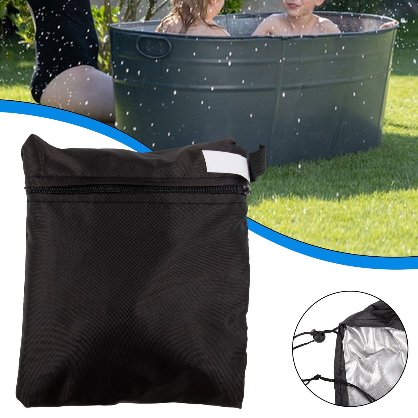 Bathtub Cover Ice Bath Cover 1PCS 420D Oxford Fabric Cover Ice Bath Cover Pool