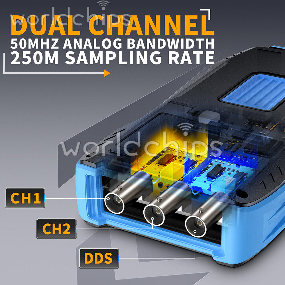 3-IN-1 FNIRSI 2C23T Advanced Version Dual Channel Digital Oscilloscope + 2 Probe