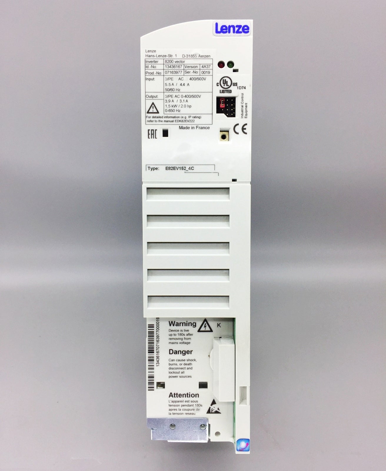1/Piece  E82EV152K4C E82EV152_4C 1.5KW 3-400V Lenze Inverter