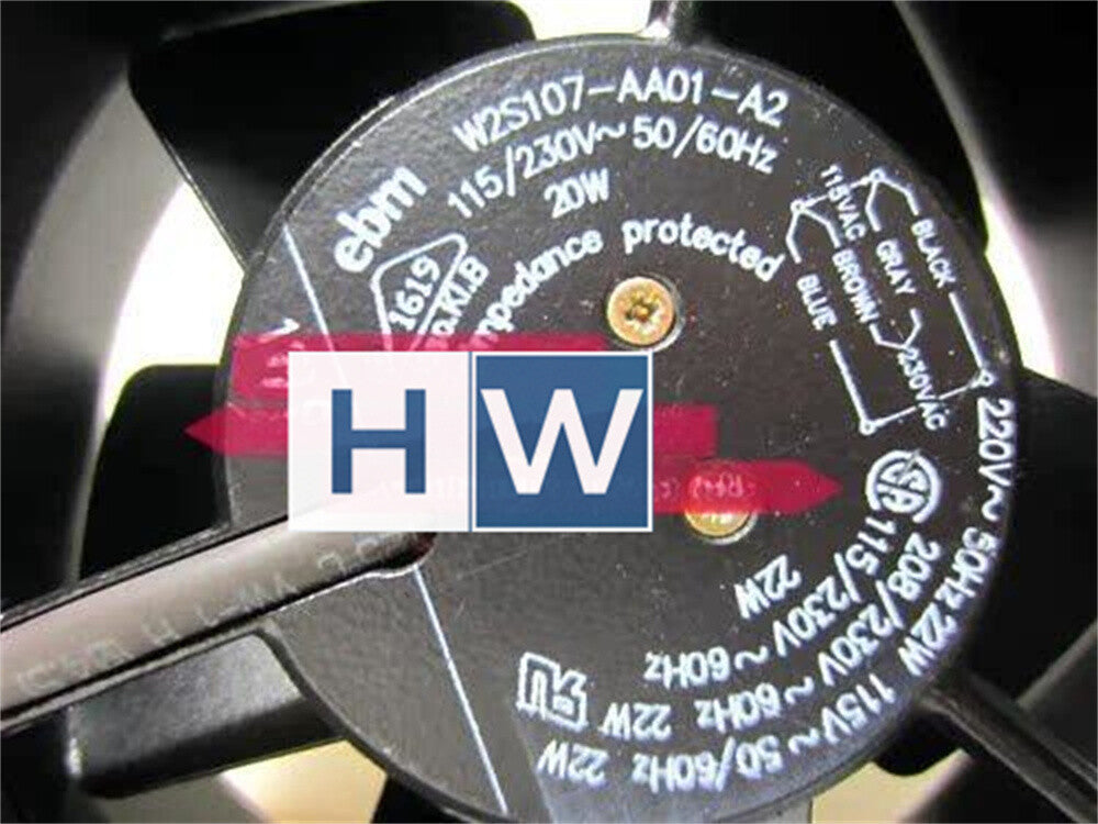 1/piece  W2S107-AA01-A2 115V-230V 20W 12CM Metal Axial Flow Cooling Fan