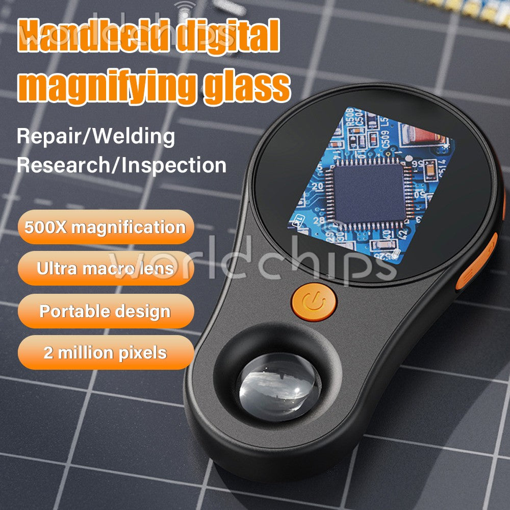 Digital Microscope Handheld 2.0 Inch Color Screen Magnifying Glass 500X USA