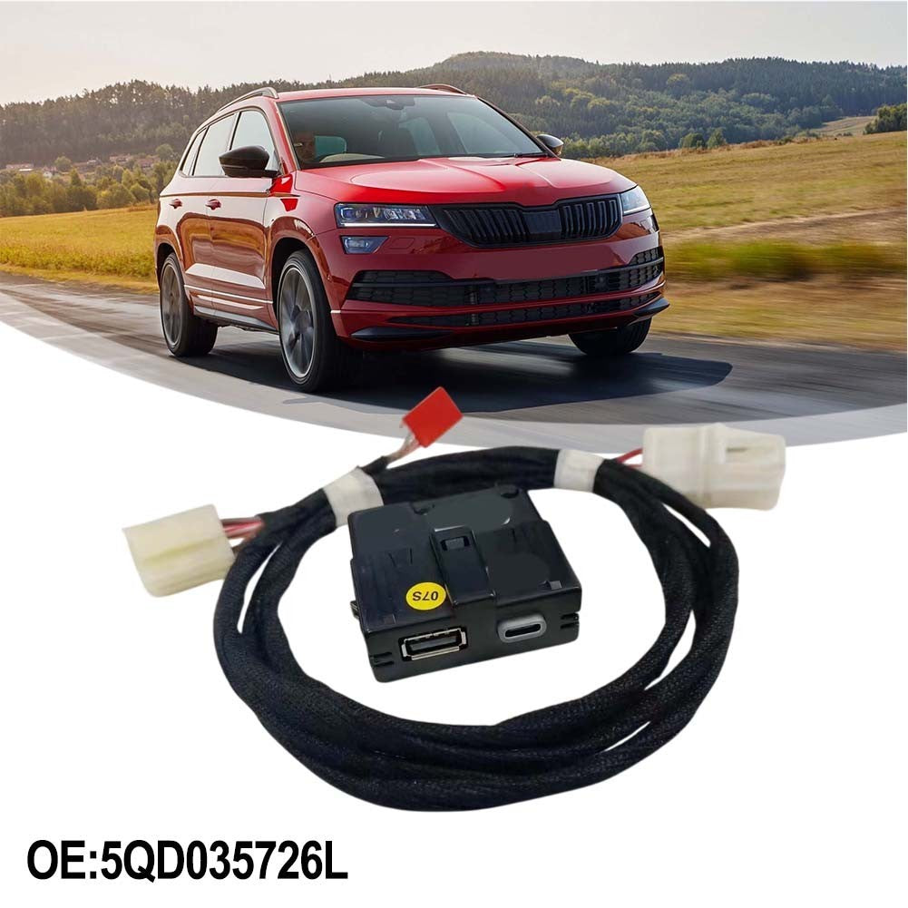 Reliable Replacement Rear Seat USB Connector for Skoda Cars 5QD035726L Model