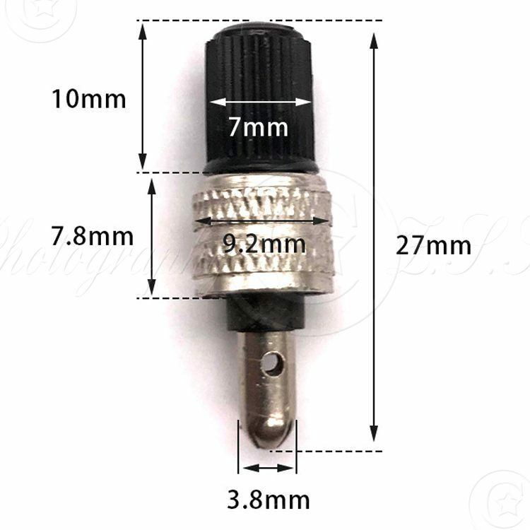 4x Removable German Bike Valve Core +Caps for Bicycle Inner Tube Repair Fix Unit