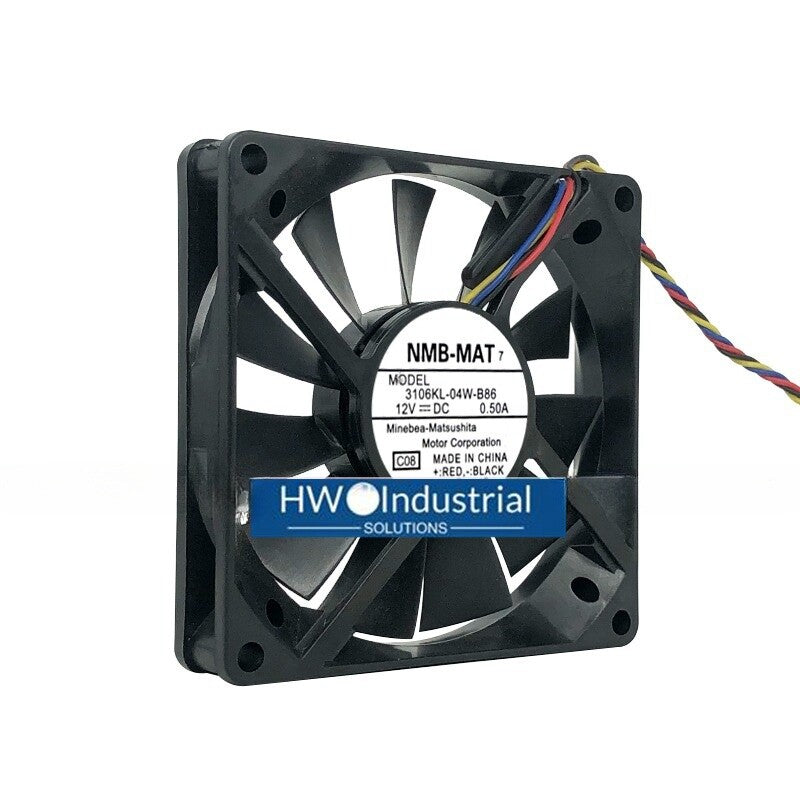 NMB 3106KL-04W-B86 12V 0.50A 8015 8CM 4-wire PWM Chassis Cooling Fan