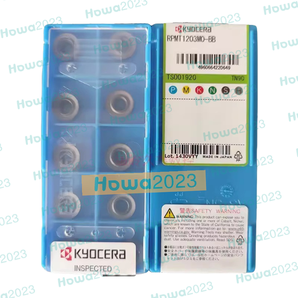 10Pieces/Box Kyocera RPMT1203MO-BB TN90 Turning Blade Carbide Inserts