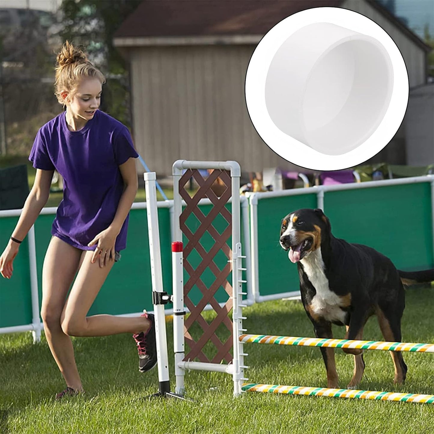 4" PVC Pipe End Cap, Schedule 40 Furniture Grade, White Plug for DIY Furniture