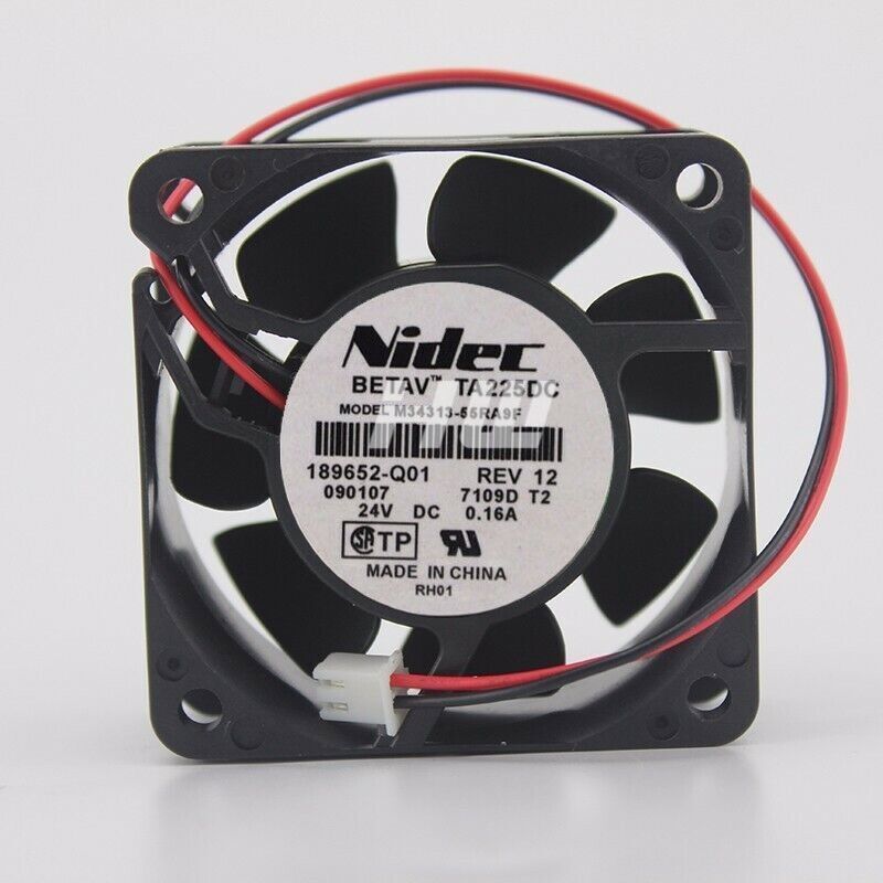 Nidec M34313-55RA9F DC 24V 0.16A 2 Wire Inverter Cooling Fan 6025