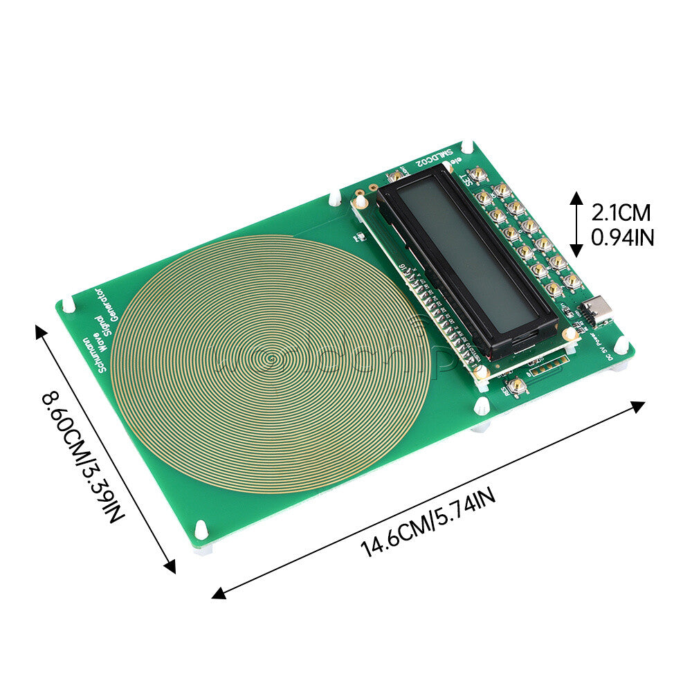 Schumann Wave Generator Pulse Sine Frequency + 3.5MM Audio Output Connector+Case