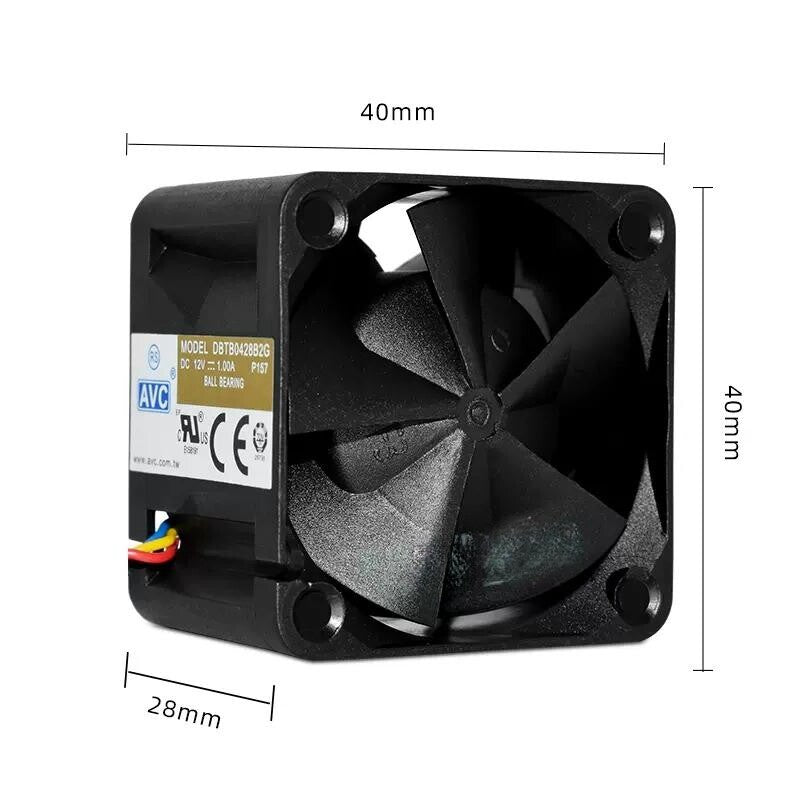 1pcs AVC DBTB0428B2G 40*40*28MM DC 12V 1A 4CM 4-Pin Cooling Fan