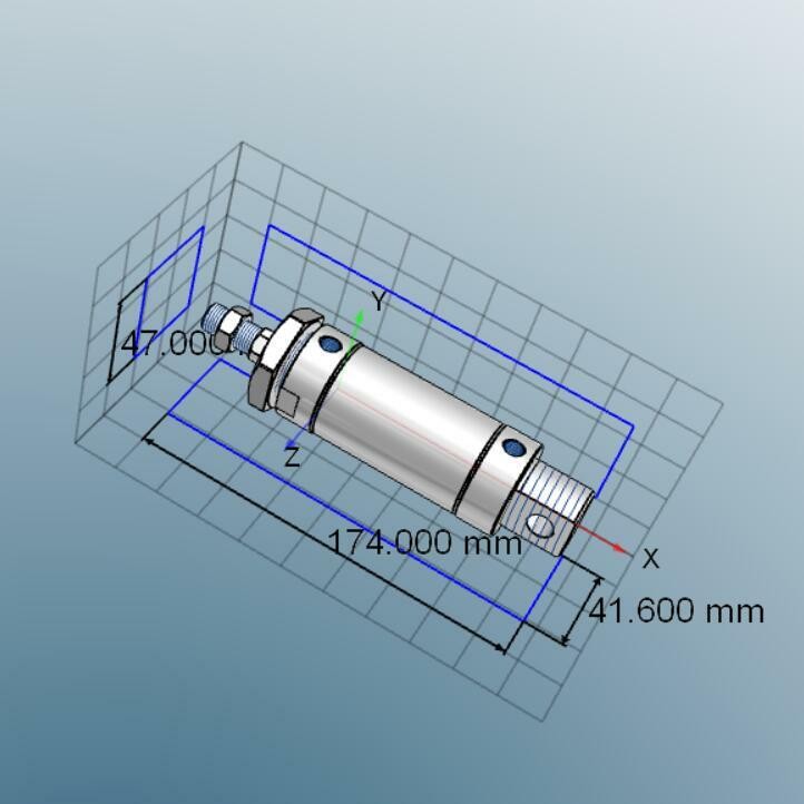 MA40X25S-CA Pneumatic Air Cylinder Bore 40mm Stroke 25mm Double Action Port 1/8