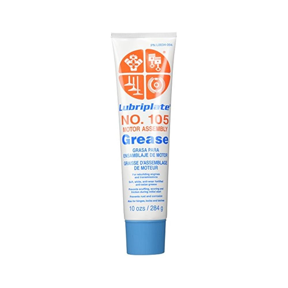 No. 105 Motor Assembly Grease, 10 oz Tube, High-Quality Industrial Lubricant