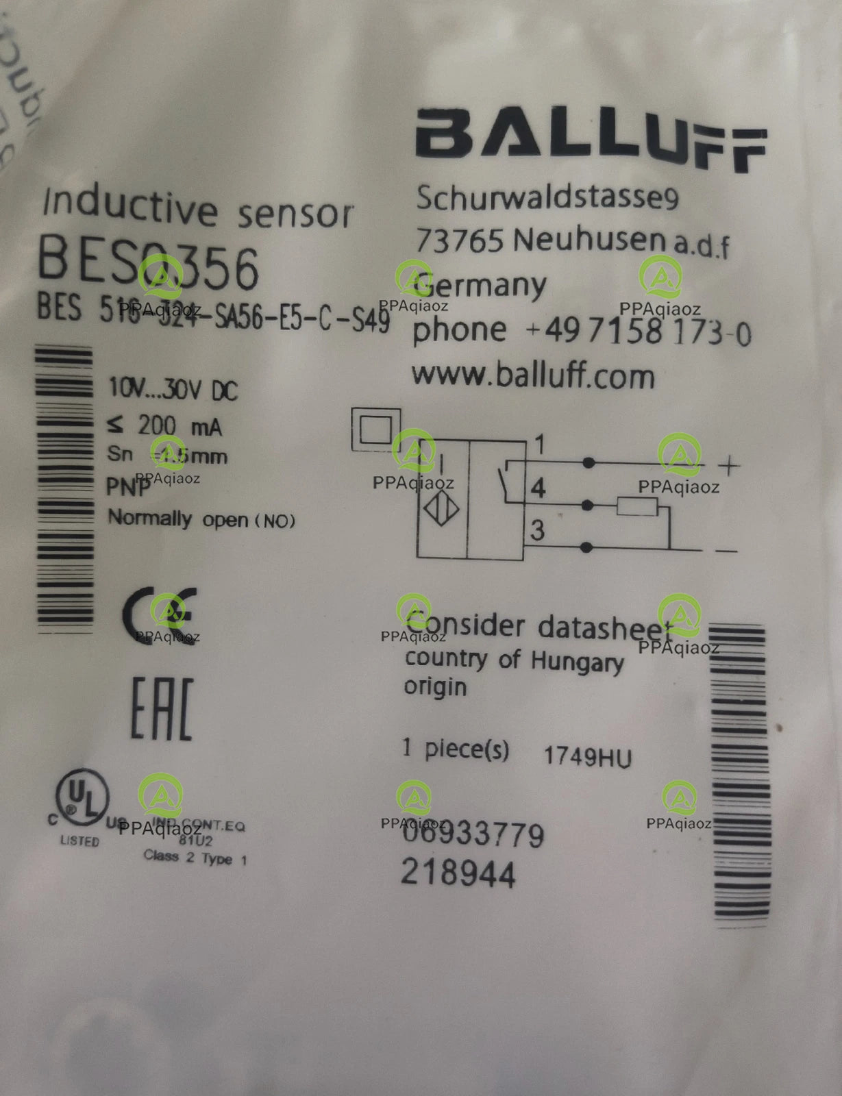 1Pcs   BALLUFF BES 516-324-SA56-E5-C-S49（BES0356） sensor Free transport