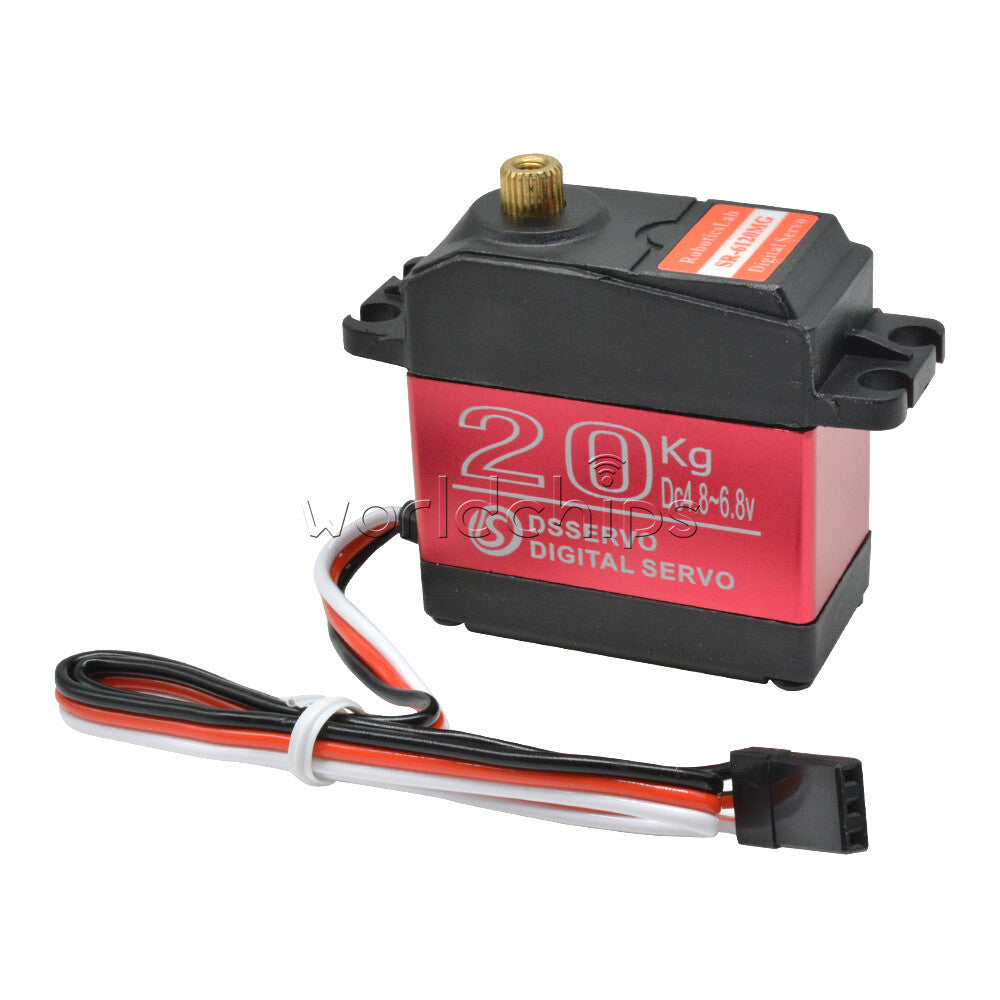 20kg Metal Steering Gear Digital RC Servo Motor 180 Degree High Torque