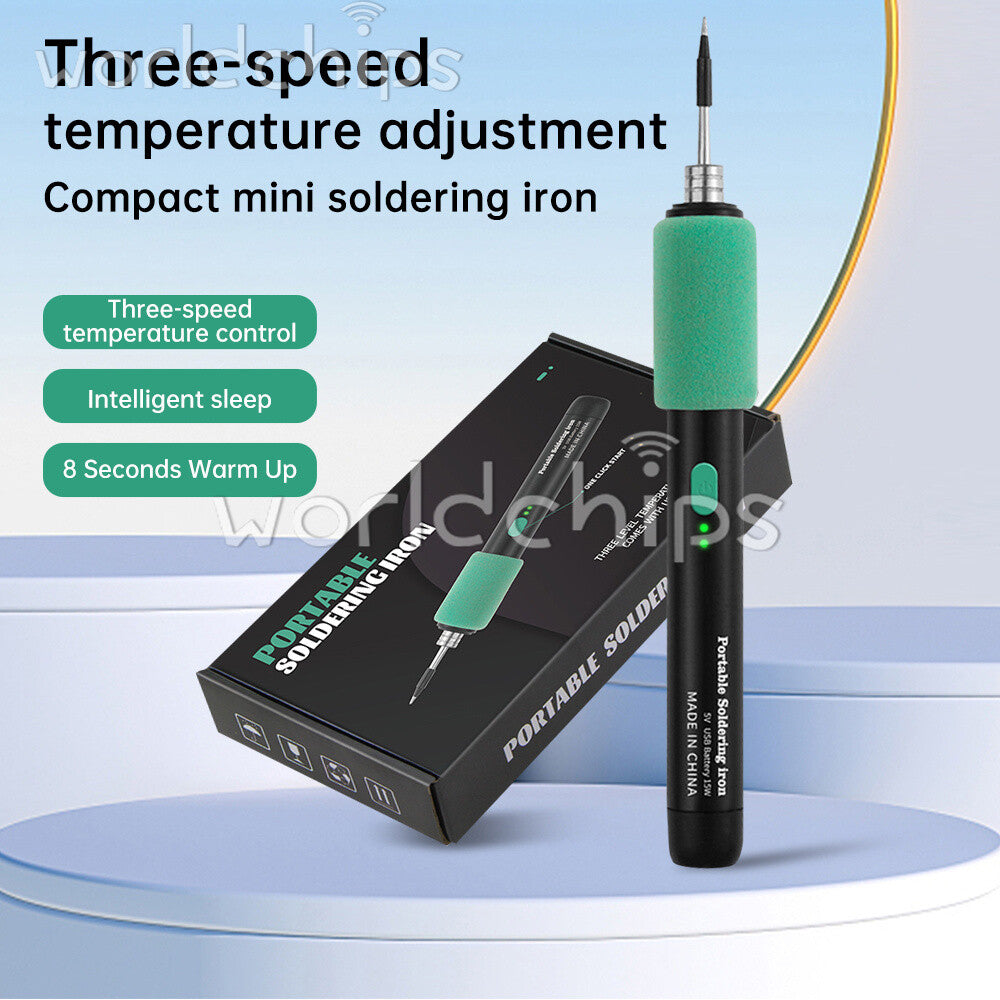 15W Cordless Soldering Iron Kit DIY Welding Pen 3-speed adjustable Temperature