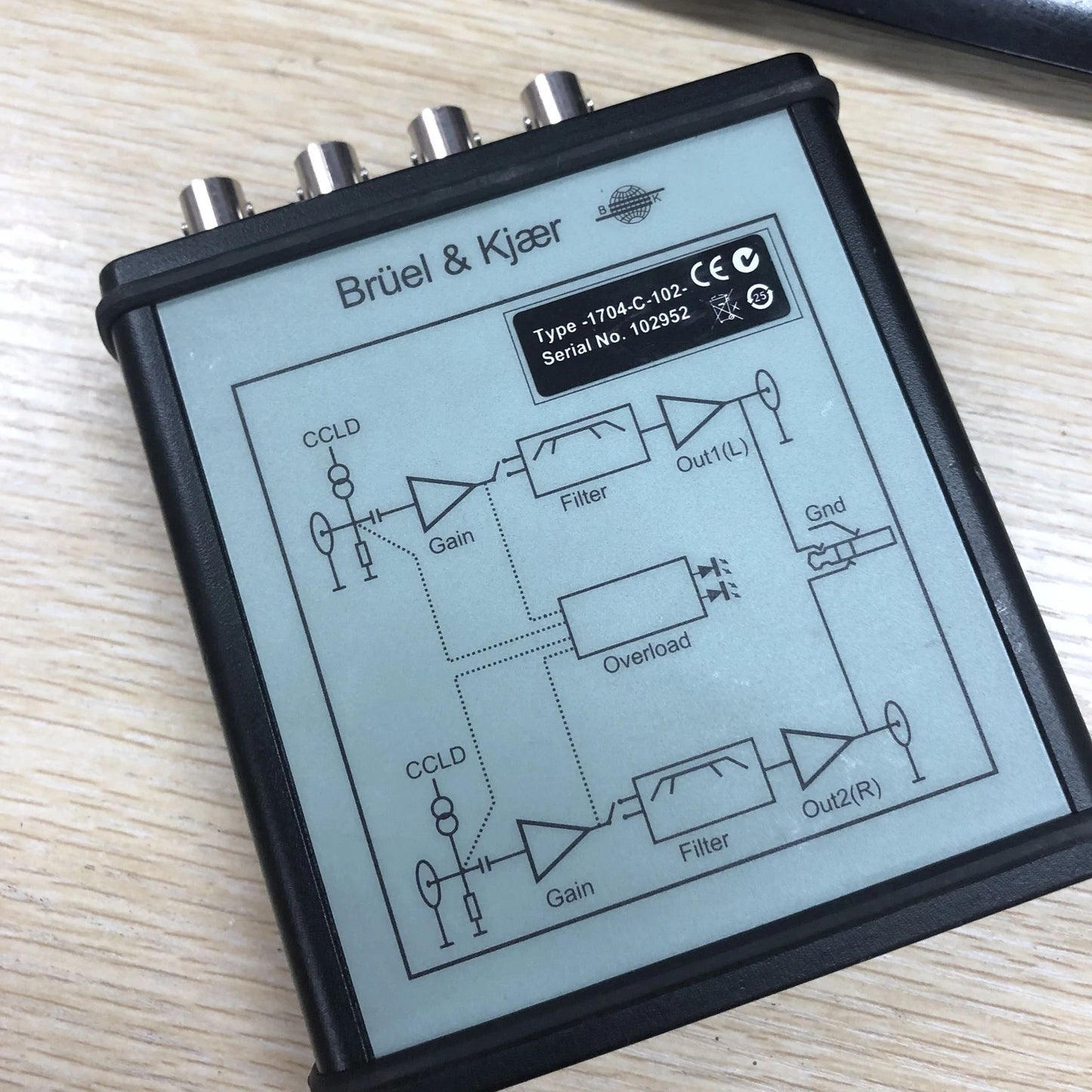 1pc Bruel Kjaer 1704-C-102 2-Channel Microphone Conditioner