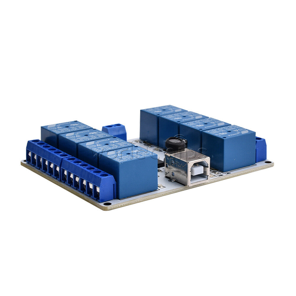 8 Channel 12V DC USB Type-B Relay Board Module Controller for Automation Robotic