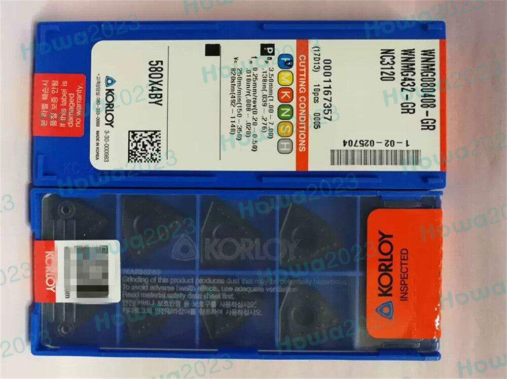 10Pcs/Box KORLOY WNMG080408-GR NC3120 WNMG432-GR Carbide Inserts Turning Blade