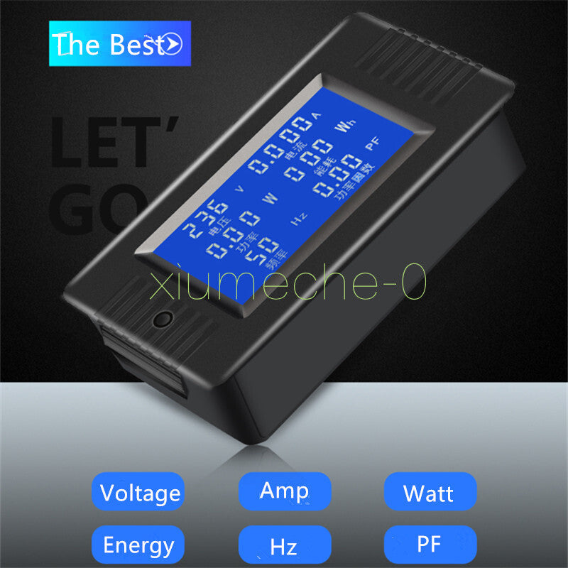 AC 80~260V 100A Single Phase Digital Ampermeter Power Energy Voltmeter Ammeter M