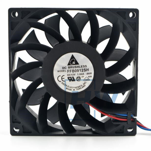1PC  FFB0912SH 9025 12V 1.04A 9CM Air Volume Server Chassis Fan