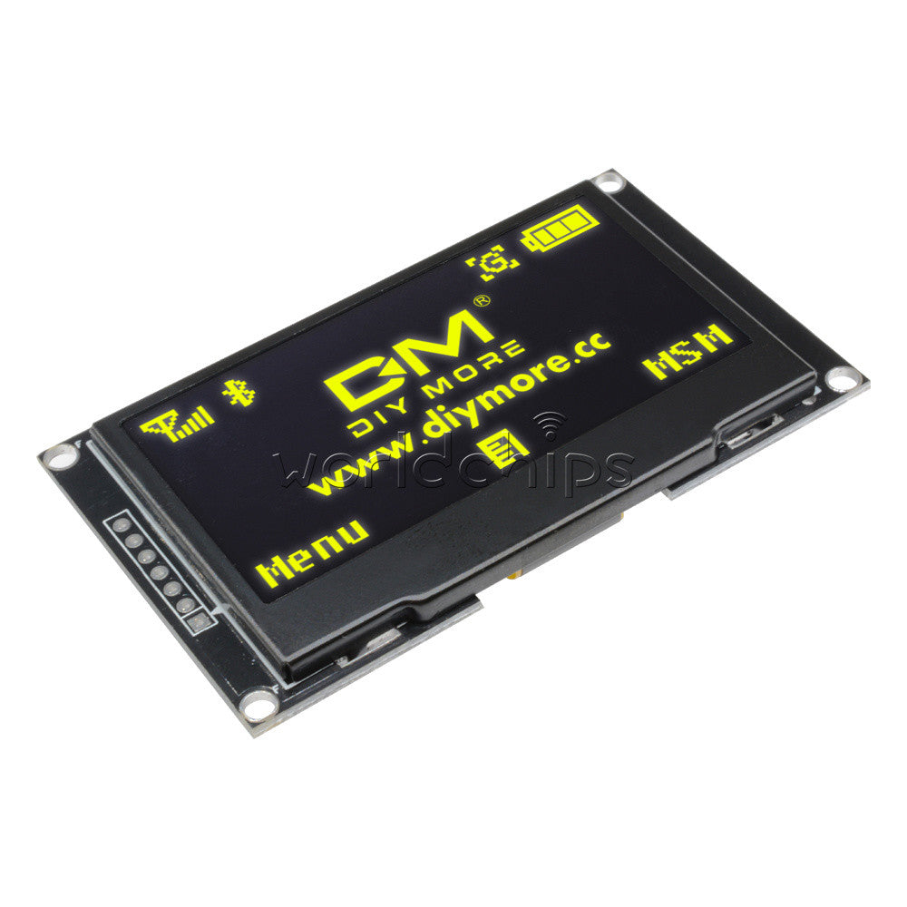 2.42" Yellow 128X64 OLED LCD Display 12864 I2C SPI Serial Module for Arduino