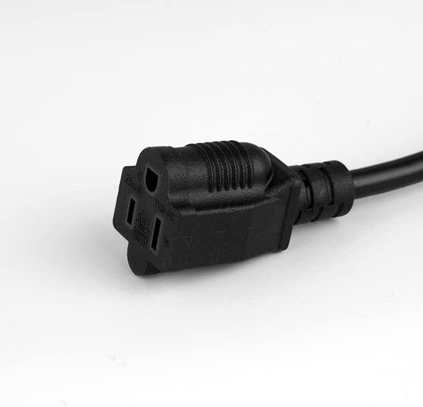 2 Pack 8FT Extension Cord 3 Prong 16 Gauge AWG Heavy Duty Power Cord, NEMA 5-15P