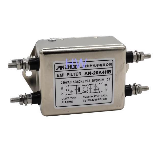 1PC  20A 250V AN-20A4HB EMI Power Filter Noise Filter Frequency Components