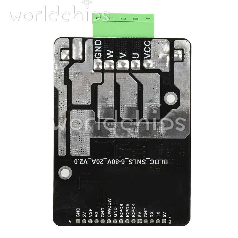 DC 6-80V BLDC 3-Phase DC Brushless Motor Controller 1600W 50A PWM Motor Driver