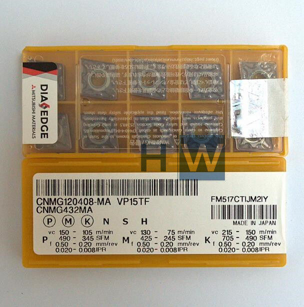 BOx/10pcs Mitsubishi Diamond CNC Blade CNMG120408-MA VP15TF