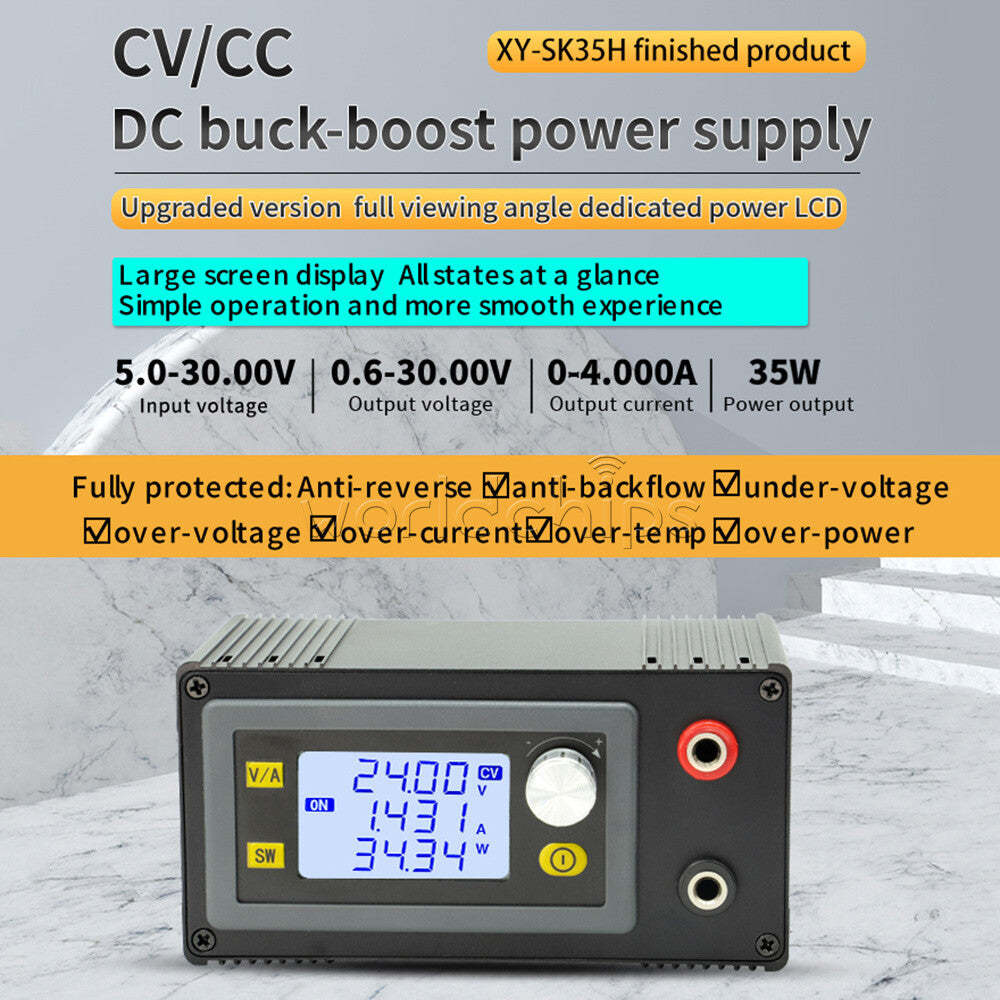 DC 5-30V/6-36V Adjustable Step Up Down Buck Boost Regulated Power Supply Module