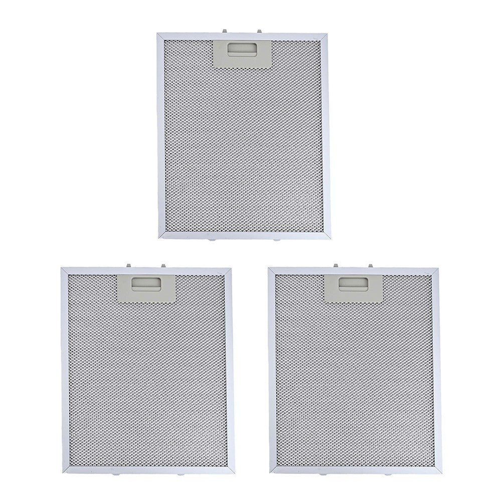 Aluminum Filter Set 3PCS for RANGEMASTER Range Hood 300x250mm Metal Silver