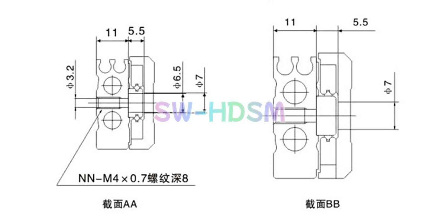 1PCS  for SMC MXS20-75 Table Slide Guided Air Cylinder Type Freight Free