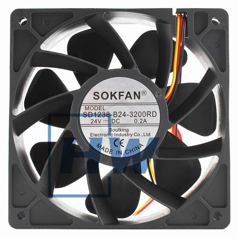 1Pc   SOKFAN SD1238-B24-3200RD 12038 24V0.2A Inverter Cooling Fan