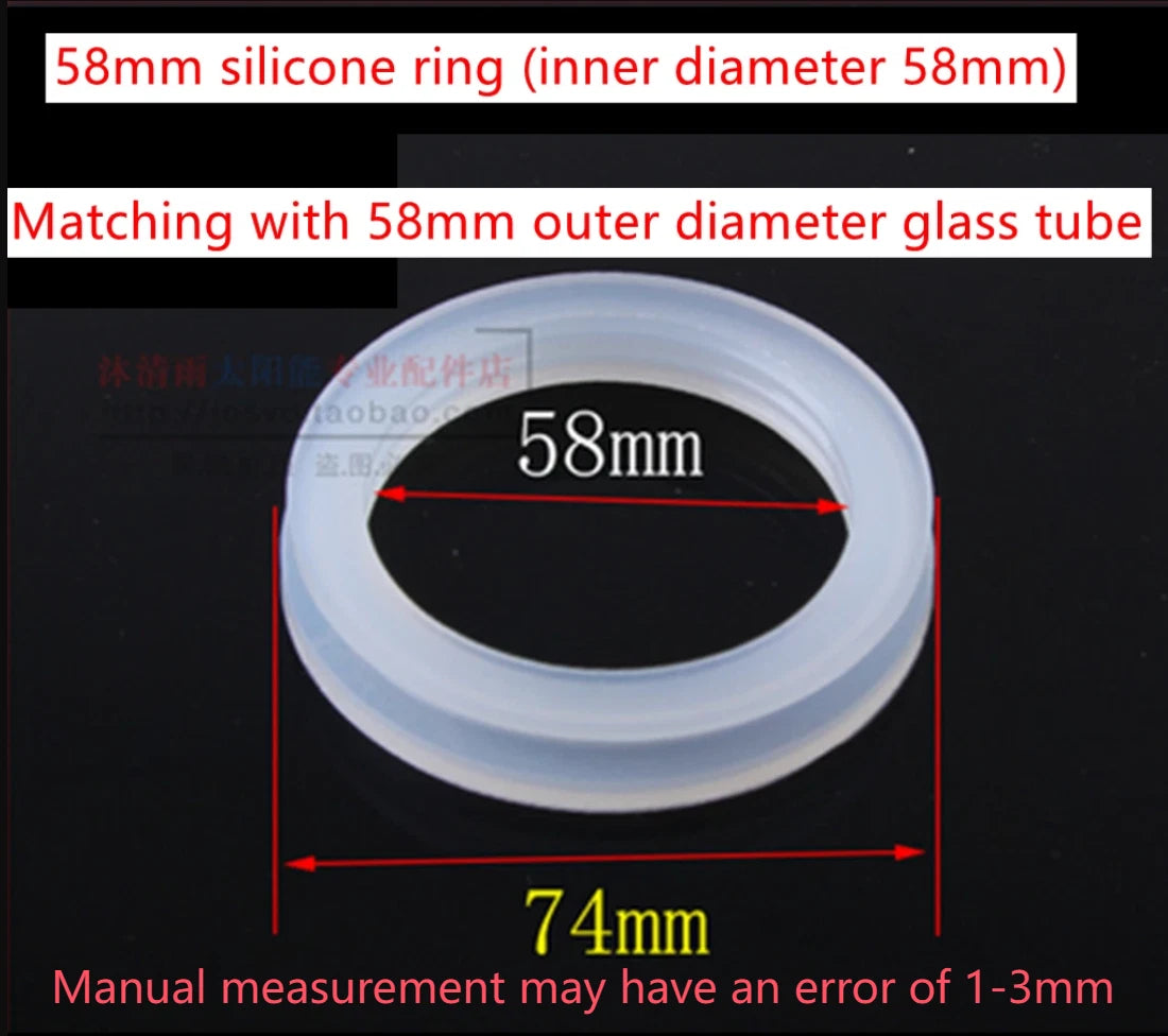 20pcs 58mm silicone gel sealing O ring for solar water heater vacuum tube