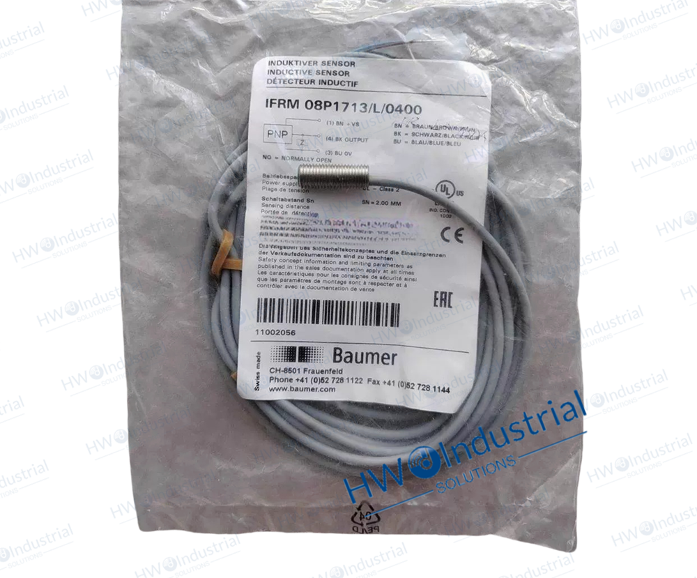 1/piece IFRM 08P1713/L/0400  Baumer Inductive Proximity Switch Sensor