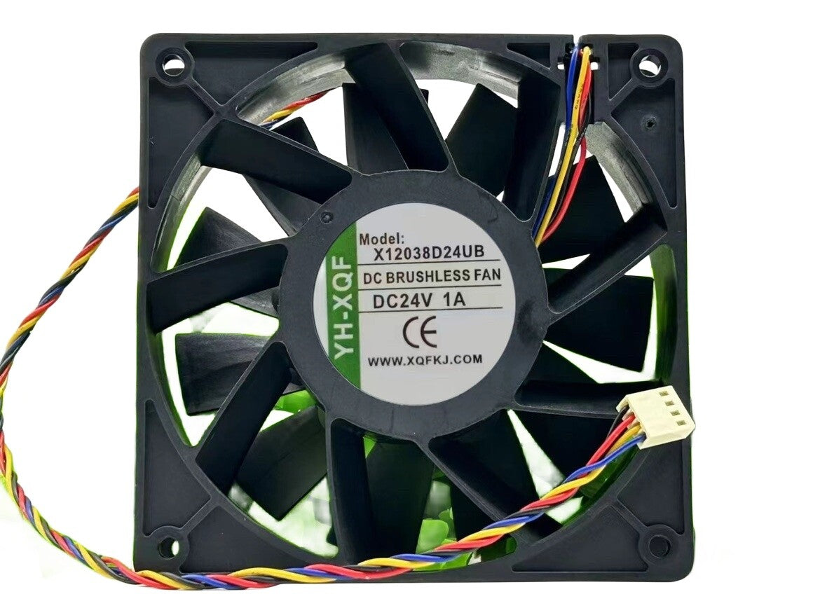 YH-XQF X12038D24UB 4-wire DC24V 1A 12CM High Air Volume Inverter Cooling Fan