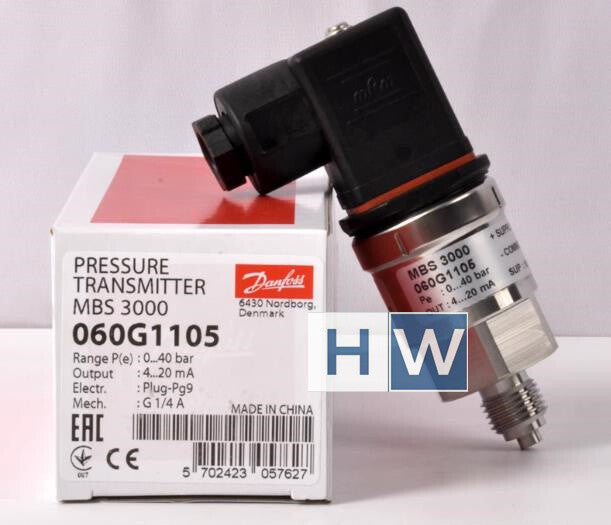 1pc  Danfoss MBS3000 0-40bar Pressure Transmitter Sensor 060G1105