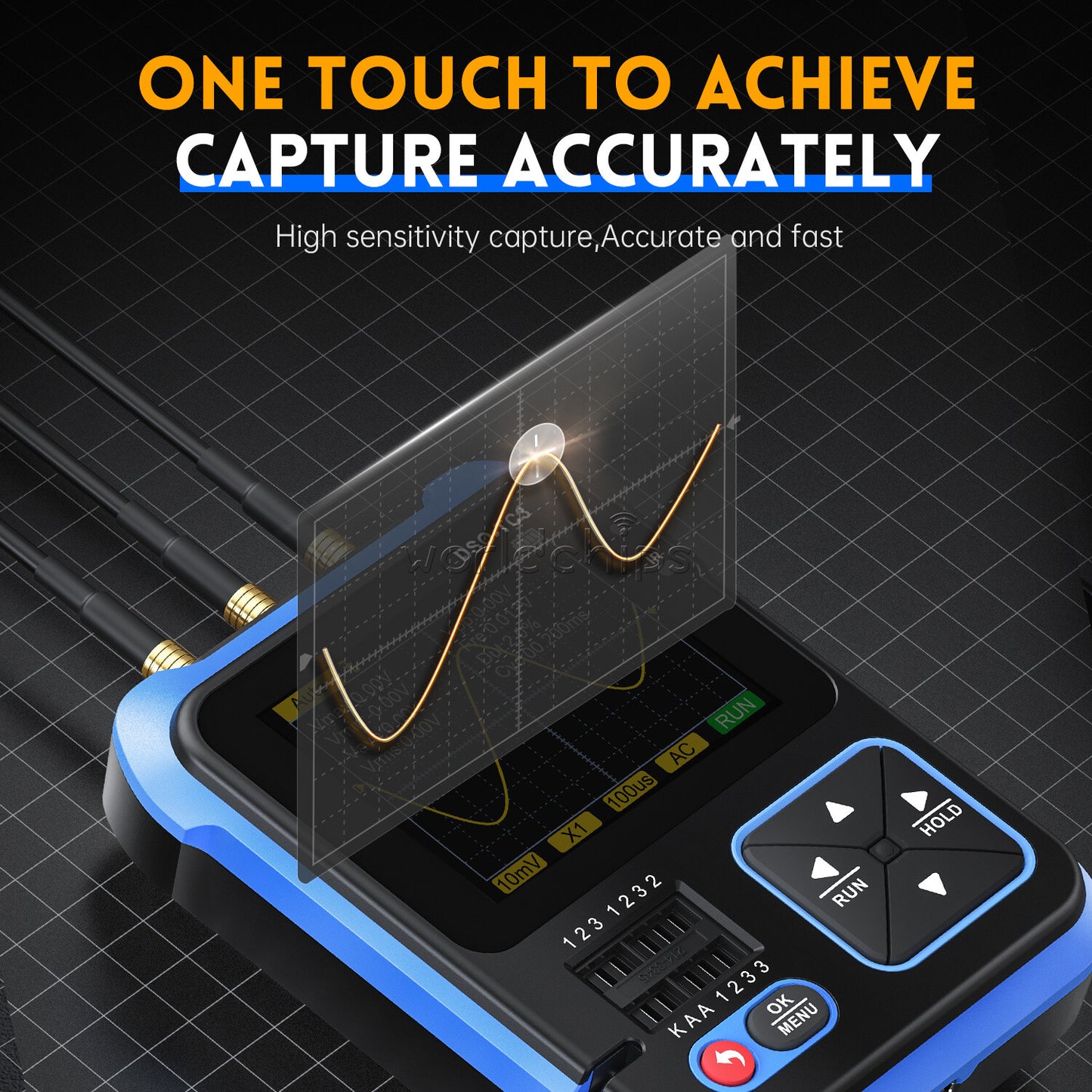 DSO-TC3 500kHz Handheld Digital Oscilloscope Transistor Tester Signal Generator