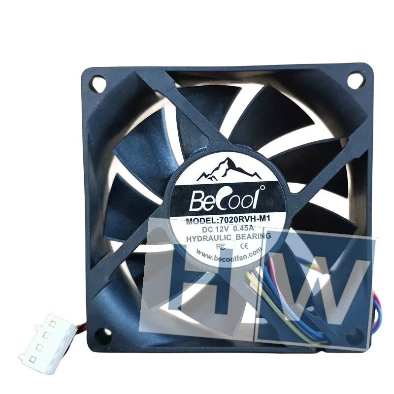 BECOOL 7020RVH-M1 12V 0.45a 7CM 4-wire PWM High Air Volume CPU Chassis Fan